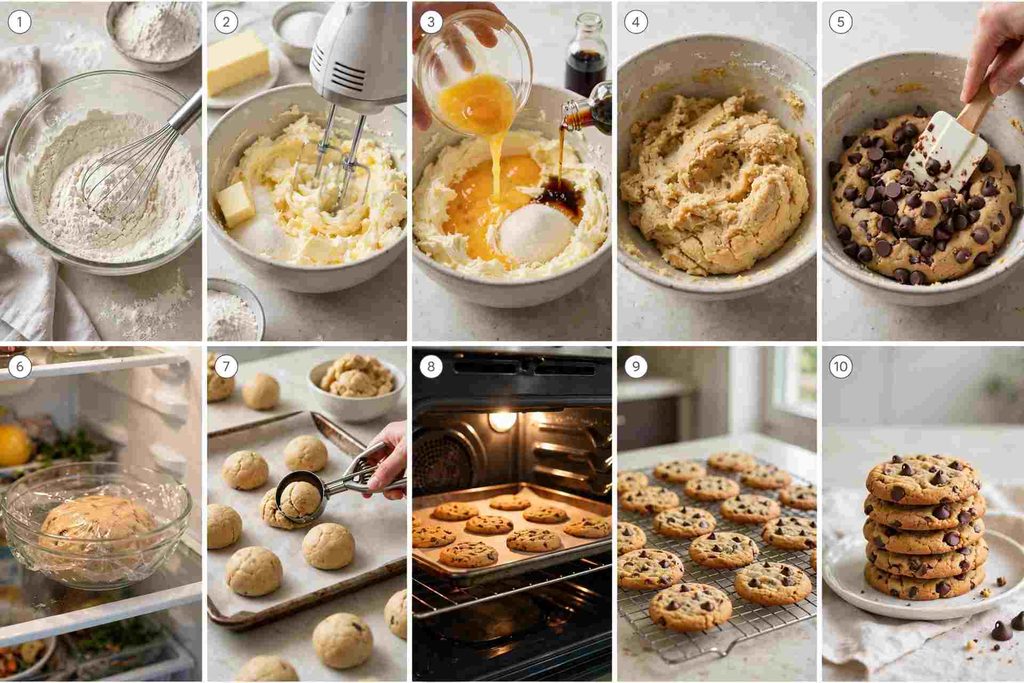 method of crispy chocolate chip cookies
