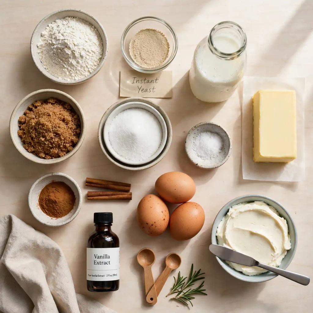 ingredients of cinnamon rolls